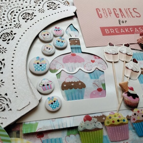 Cupcake Theme Junk Journal & Decorating Scrap Pack - Picture 8 of 9